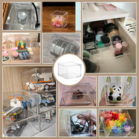 Boîte à dessert carrée transparente en matériaux recyclés, conteneur d'emballage pour gâteaux en plastique PS transparent avec couvercle pour présentation en boulangerie