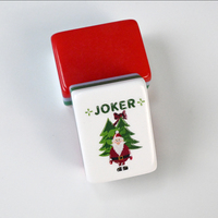 Mahjong de Noël en acrylique à 4 couches, jeu de table de luxe, tuiles de Mahjong américain pour les fêtes de fin d'année, cadeau festif, vente en gros