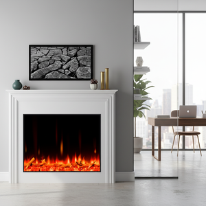 Caminetti Elettrici di Alta Qualità per Casa e Hotel, Effetto Fiamma 3D Realistico, 120-240V, <span class=keywords><strong>Tipo</strong></span> da Incasso, in Inglese - Product Image 4