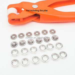 กระดุมสแนปแบบมีง่ามทำจากทองเหลืองโลหะขนาด9.5มม. ตัวยึดแหวนเงินแบบรัดไม่ขึ้นสนิมสำหรับเสื้อผ้าเด็ก kibs - Product Image 3