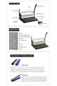 Thiết Bị Văn Phòng Máy Tính Để Bàn Mini Comb <span class=keywords><strong>Binding</strong></span> Máy <span class=keywords><strong>A4</strong></span> A5 Tất Cả Di Chuyển - Product Image 3