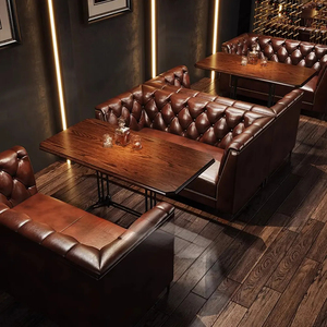 Shinestone européen classique Bar discothèque Cigar Lounge hôtel café canapé cabine chaise pour café - Product Image 4