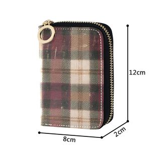 Portefeuille long à fermeture éclair en tartan, porte-cartes, anti-vol, organisateur, pour unisexe, idéal comme cadeau - Product Image 4