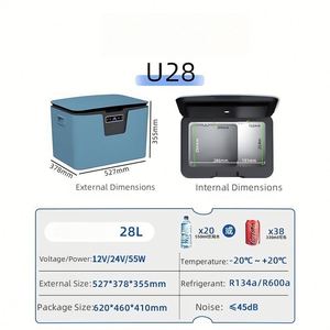 PoeticExist 12V/24V Portable Car Refrigerator Freezer, Compressor Cooling <b>Box</b>, Quick Freeze Perfect for <b>Camping</b> & Travel - Product Image 3
