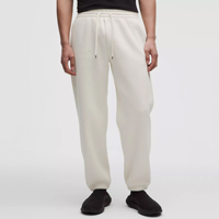 Pantalon de jogging mi-lourd pour homme ODM avec cordon élastique, logo personnalisé, teinture unie, en molleton bouclette tricoté avec poche arrière