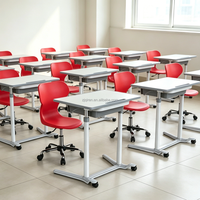Ensemble de bureau et chaise réglables pour la maternelle - Mobilier de classe pour enfants, table d'étude ergonomique, siège pour la maternelle