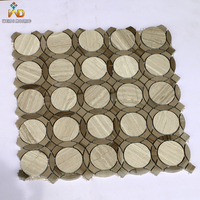 Carreaux de mosaïque en marbre hexagone grain de bois noir Mosaïque en nid d'abeille carreaux mosaïque en pierre hexagone noir