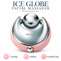Rouleau de massage facial en acier inoxydable à double tête pour le visage et les yeux, outil de cryothérapie rafraîchissant, vente en gros