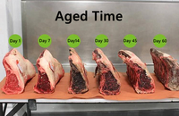 Réfrigérateur vitrine à double porte pour la viande, refroidisseur à viande