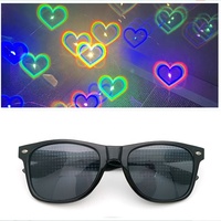 Verres de luxe à effet de feux d'artifice diffractifs, motifs de Noël, d'amour et de pentagrammes pour fêtes, impression typographique