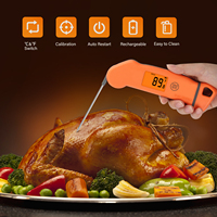 Thermomètre à lecture instantanée thermomètre à orange pour aliments étanche IP67 thermomètre à viande numérique pour barbecue