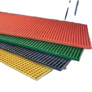Jalur Jalan warna-warni dicetak serat kaca plastik kisi frp
