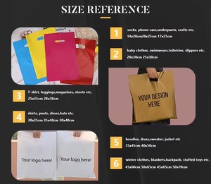 Sac de courses en plastique personnalisé avec logo pour l'emballage de vêtements de boutique, supermarché, épicerie, vente au détail, matériau PE écologique, réutilisable - Product Image 6