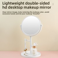 Espejo de maquillaje portátil de doble cara, tocador de estilo Ins, tema de princesa para dormitorio de estudiantes, espejo de celebridad de Internet