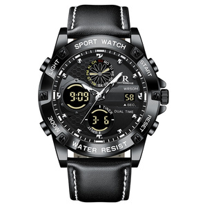 <span class=keywords><strong>ONTHEEDGE</strong></span> Montre de luxe pour homme en cuir, étanche, lumineuse, avec date, montre-bracelet à quartz pour homme, Relogois Masculino - Product Image 3