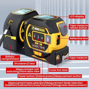 Télémètre laser industriel 3-en-1 Instrument numérique pour mesurer le volume de la zone de <span class=keywords><strong>distance</strong></span> Ruban à mesurer laser de haute précision - Product Image 5