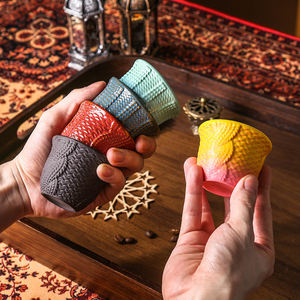 Tazze <span class=keywords><strong>da</strong></span> Tè in Ceramica Artigianali con Rilievo Souvenir dell'Arabia Saudita <span class=keywords><strong>Tazzine</strong></span> <span class=keywords><strong>da</strong></span> <span class=keywords><strong>Caffè</strong></span> Arabe con Stampa Personalizzata - Product Image 4