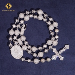 Collar de Diamantes Cultivados en Laboratorio ZUANFA, Cruz de Oro Blanco con Baño de Rodio, Certificado IGI, Lujoso, Unisex, para Uso Diario - Product Image 5
