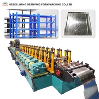 Machine de formage à rouleaux Liming pour panneaux de rayonnages métalliques et production d'étagères d'entrepôt