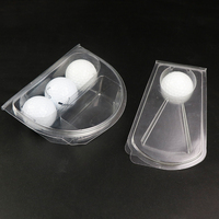 Emballage de boîte en plastique à clapet en PVC blister personnalisé blister en plastique transparent pour 3 balles de golf