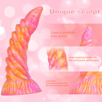 Nouveauté Dongguan : Dildo réaliste en silicone liquide multicolore de style serpent, taille XXL, jouet sexuel féminin pour adultes