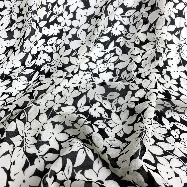 High Quality Durable Using 12ミリメートルPrinted Georgette Satin Pure Silk Fabric
