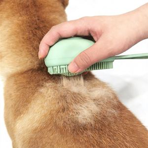 2026 Wholesale Pet Bathing <b>Brush</b> Silicone Durable Soft Pet Grooming <b>Brush</b> for Home Use - Product Image 3