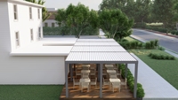 Vente en gros Moteurs électriques motorisés personnalisés à usage intensif en aluminium pour pergolas de jardin avec cadre à revêtement par poudre