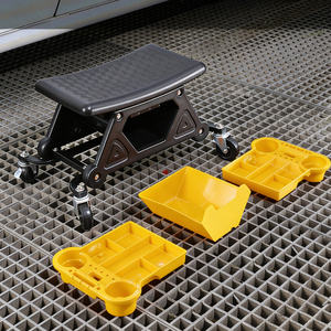 Tabouret roulant pour le <span class=keywords><strong>detailing</strong></span> automobile RS-001, avec deux plateaux latéraux pour outils, un tiroir central, 4 roues pivotantes avec frein, capacité de charge de 150 kg pour l'automobile - Product Image 2