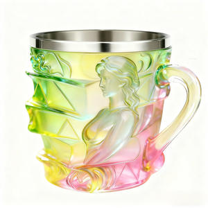 Nouveaux produits transfrontaliers : Tasses à café créatives en verre coloré, tasses en forme de livre, best-sellers Amazon - Product Image 5