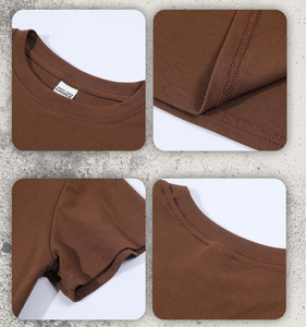T-shirts pour femmes à manches courtes en coton et élasthanne, col rond, hauts d'été décontractés, mignons, polyvalents, basiques - Product Image 6