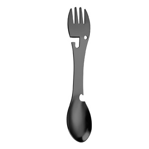 Cuchara-Tenedor Táctica <span class=keywords><strong>para</strong></span> Exteriores, Herramienta de <span class=keywords><strong>Camping</strong></span> Multifuncional 5 en 1, <span class=keywords><strong>Cubiertos</strong></span> Tácticos <span class=keywords><strong>Plegables</strong></span> Portátiles de Acero Inoxidable - Product Image 3