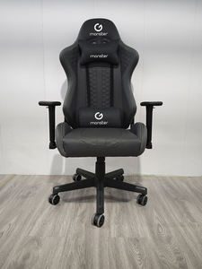 <span class=keywords><strong>Fauteuil</strong></span> de jeu ergonomique inclinable de luxe en cuir noir confortable pour le gaming professionnel - Product Image 2