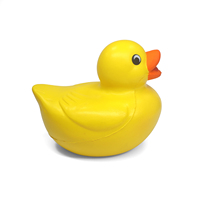 Balle anti-stress personnalisée en forme de canard en caoutchouc, jouet à presser en mousse PU, jouet sensoriel anti-stress, jouet de bain mignon, cadeau en gros