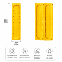 Piège à insectes collant jaune en plastique rigide 22*5cm, non toxique, à forte adhérence, pour la vente en gros agricole