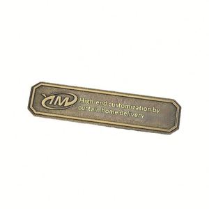 Customized Metal Signage Copper <b>Door</b> Nameplate Stamping Electroplating Silk <b>Screen</b> Printing Irregular Shape Workshop - Product Image 1
