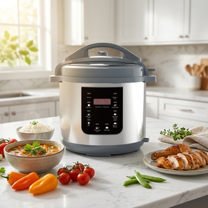 Cuisinière à pression électrique à prix d'usine avec écran LED, contrôle numérique et boîtier en acier inoxydable - Product Image 2