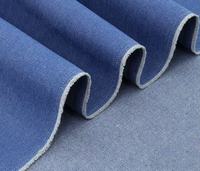Tissu en denim tissé bio écologique 75% coton 12% rayonne 13% polyester sergé teint uni poids moyen pour garçons, femmes, hommes, filles