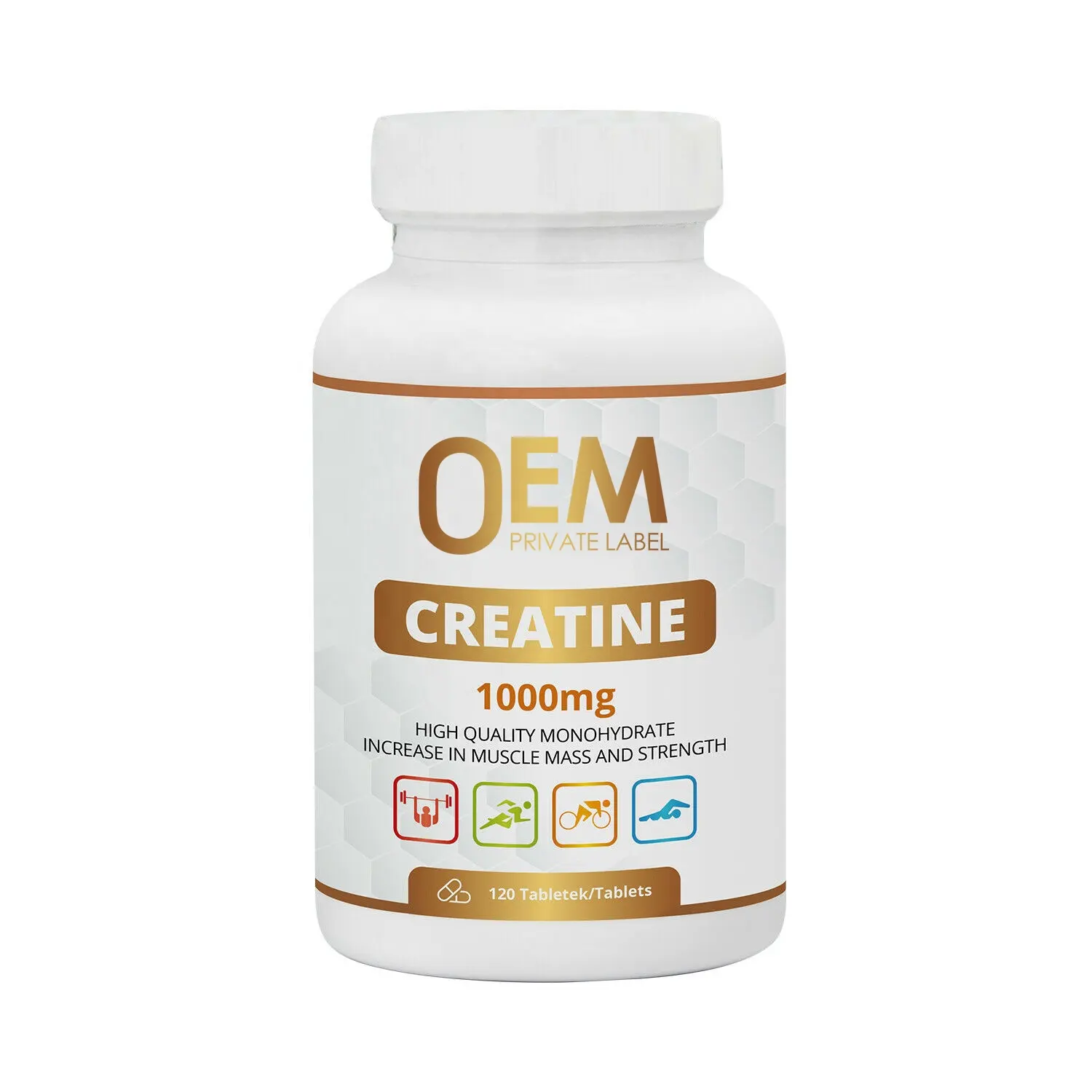 OEM Creatine Monohydrate Tablets Improves muscle hydration Increases muscle strength Accelerates regeneration Creatine Capsules