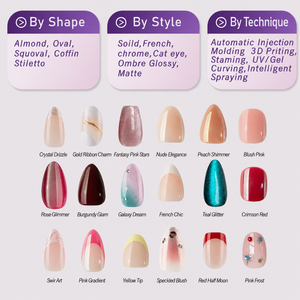 Uñ<span class=keywords><strong>as</strong></span> Postizas al por Mayor para Mujer, Color Nude, Ámbar, Gris, Azul, Estilo Ataúd, Degradado, con Cadena Dorada, para un Estilo Moderno, Chic y Minimalista - Product Image 4