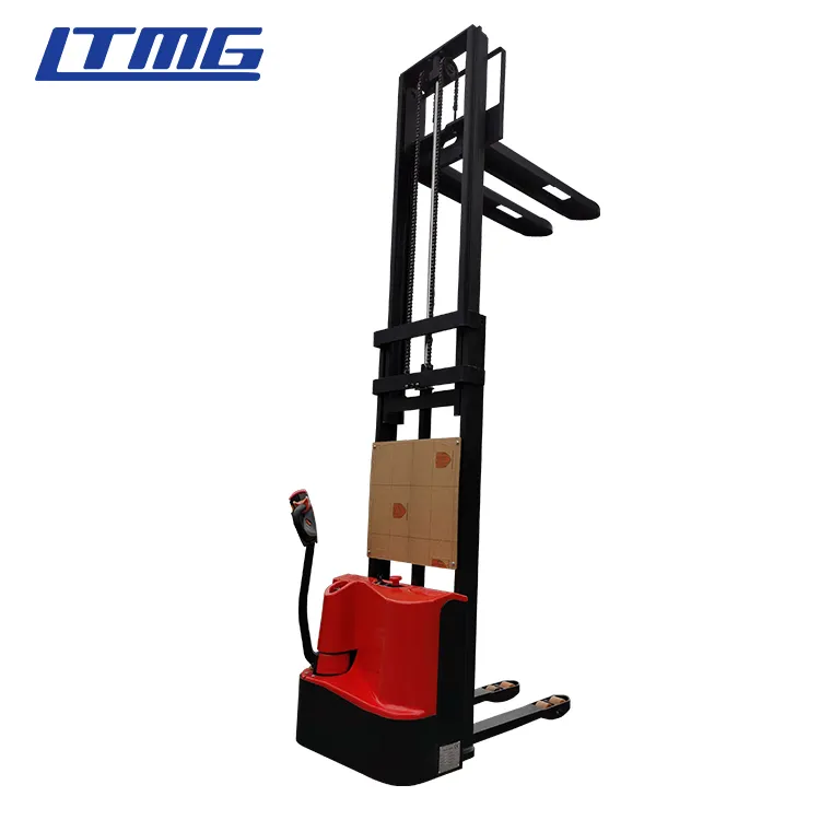 LTMG Marche stand type électrique gerbeur 4m livraison rapide 1000kg 1200kg 1500kg voiture électrique stacker rouler sur la vente