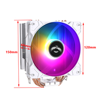 Refroidisseur de qualité serveur QiuzAim pour processeurs E5 plates-formes LGA 2011/X79/X99 et AMD 4 caloducs en cuivre avec ventilateur RVB 120mm