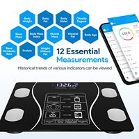 Báscula Digital Multifuncional de Grasa Corporal de 180 kg/396 lb con Aplicación OKOK