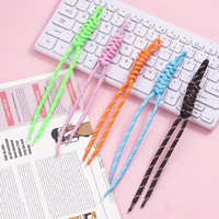 Llaveros de cuerda de nailon trenzado hechos a mano en varios colores para mujer, decoraciones de macramé, llaveros de cuerda estilo bohemio para dijes de bolso