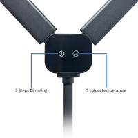 Lampe de bureau intelligente à double tête, lampe de bureau à pince pour écran d'ordinateur, lampe de bureau pour la maison, la lecture, l'étude, l'éclairage des sports électroniques, couleurs réglables