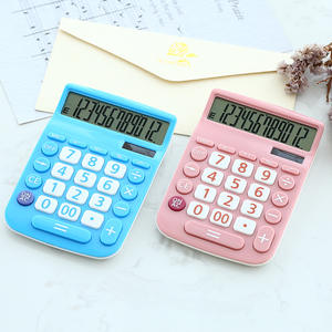 Kalkulator layar besar, persediaan belajar elektronik daya ganda 12 Digit baterai atau kalkulator Desktop daya surya - Product Image 1