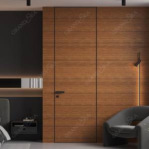 La Última Puerta Invisible Americana para Interiores, Puerta Invisible <span class=keywords><strong>de</strong></span> Madera Blanca sin Marco, Puerta Oculta Integrada - Product Image 6