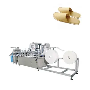 High Speed Hotel Luxury Slipper Linen Cotton Custom Logo Printing Machine Disposable Luxury Slippers Making Machine