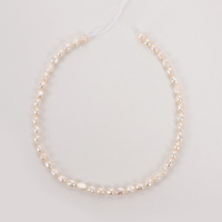7-8mm Nature blanc lâche rides forme Baroque perle perle pour la fabrication de bijoux directement percer trou collier Bracelet boucles d'oreilles