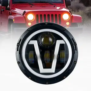 Phare Led rond de voiture, système d'éclairage pour Jeep Wrangler, 7 pouces, 2022